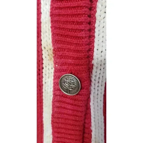 Vintage Orvis christmas cardigan sweater heavy knit womens size small mistletoe - Picture 2 of 6